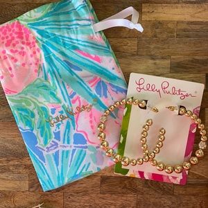 Lilly Pulitzer Gold Hoops